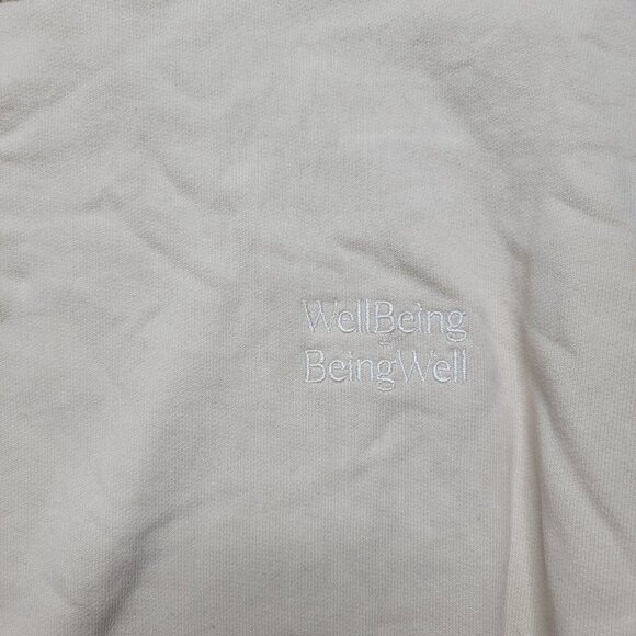 Wellbeing Being Well Goldie Cotton Sweatshirt In Bone White Cream NWT Size M - Picture 9 of 14